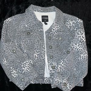 cheetah denim jacket